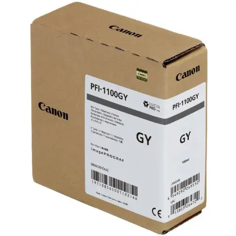 Tusz  Canon  PFI-1100GY Szary do drukarek (Orginalny) [160ml]